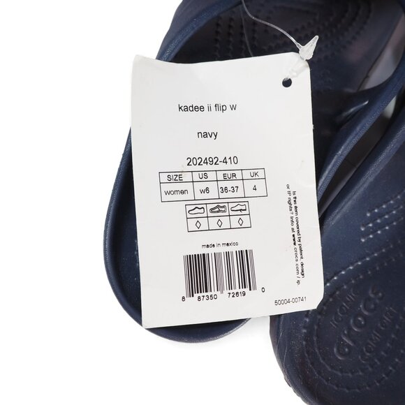 Crocs Kadee II Summer Thong Sandals Women's 6 Navy - Picture 7 of 7